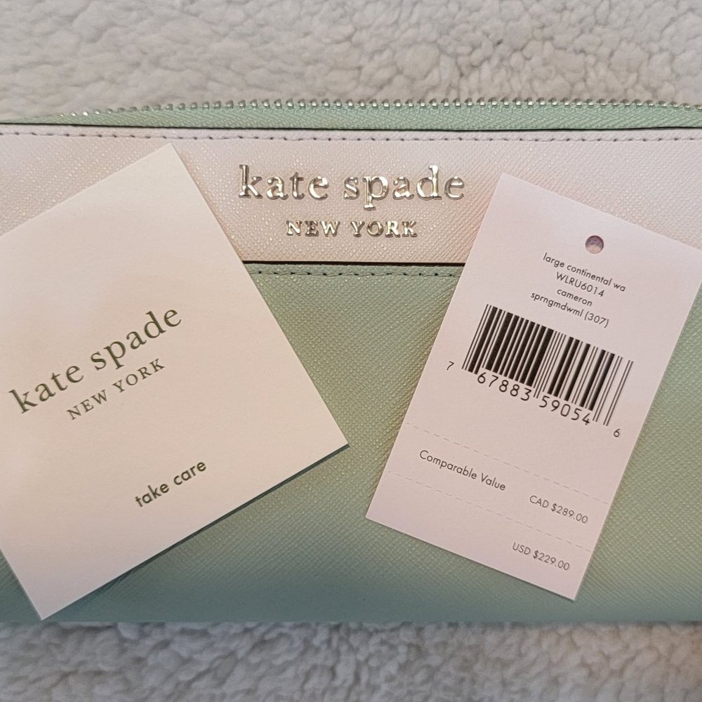 Kate Spade Cameron Colorblock Laptop Spring tote large & Wallet Bundle - Picture 6 of 7